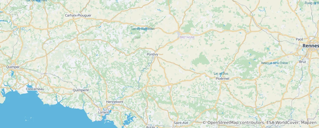 Karte von Arrondissement Pontivy