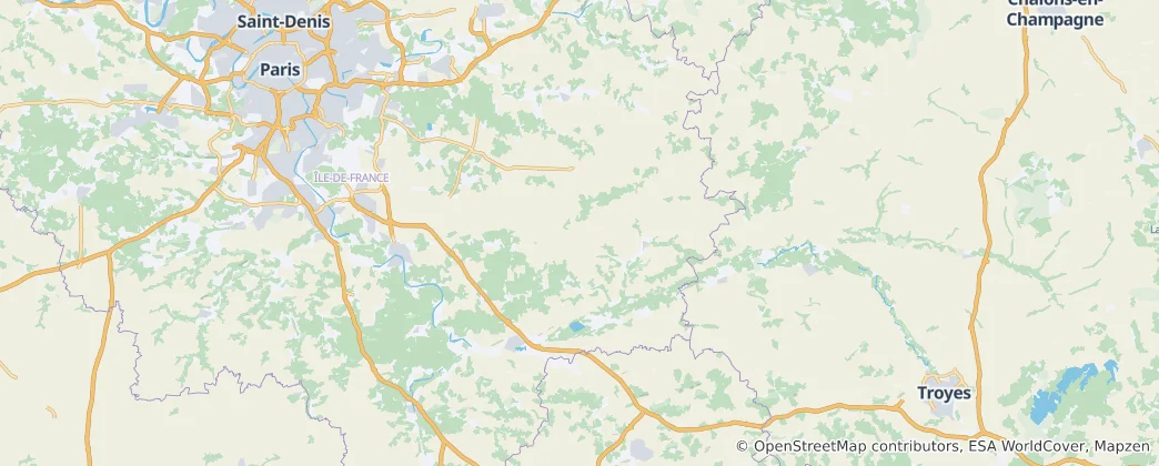 Mapa Okręg Provins