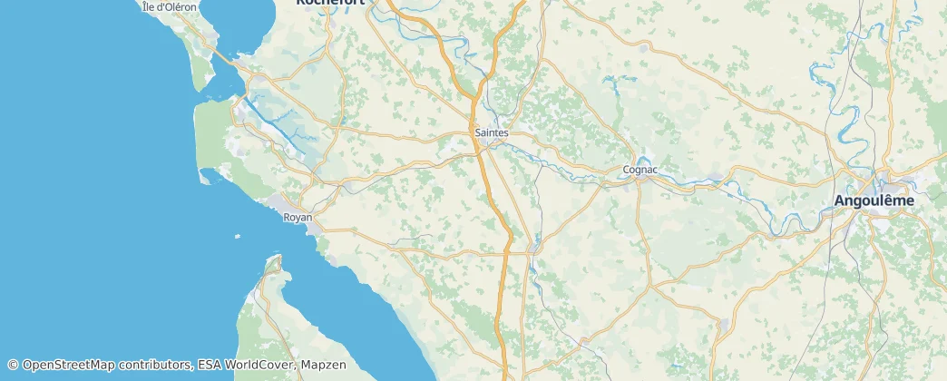 Okręg Saintes — mapa