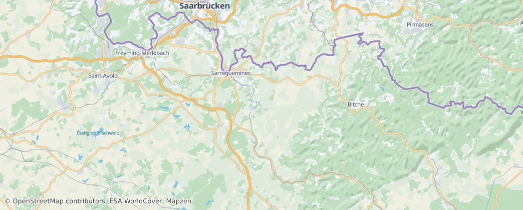 arrondissement of Sarreguemines — Map