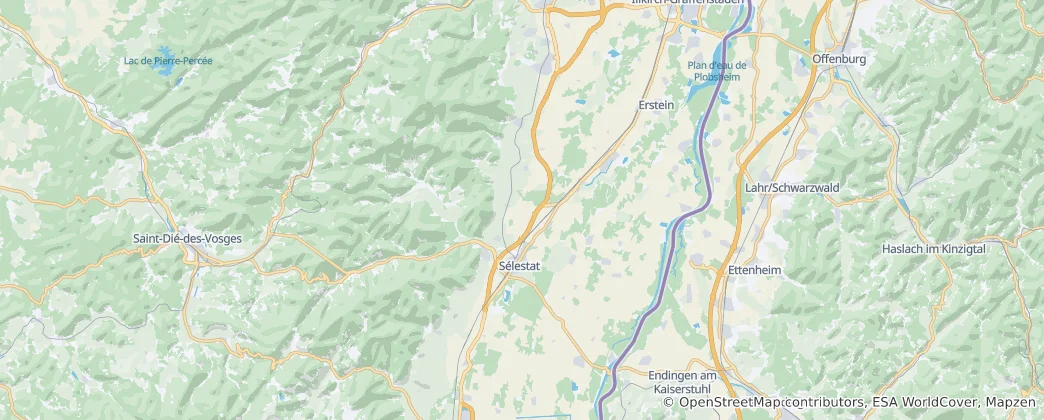 arrondissement of Sélestat-Erstein 지도