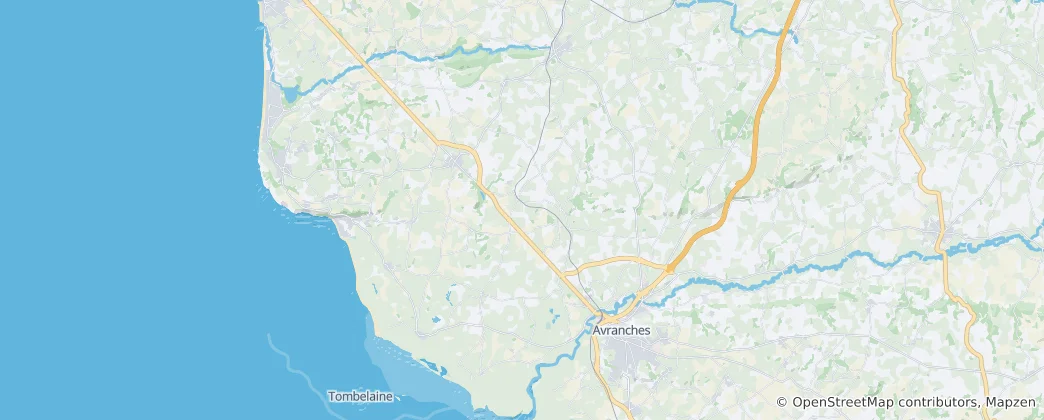 Mapa Avranches