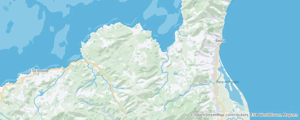 Mapa Biguglia-Nebbio