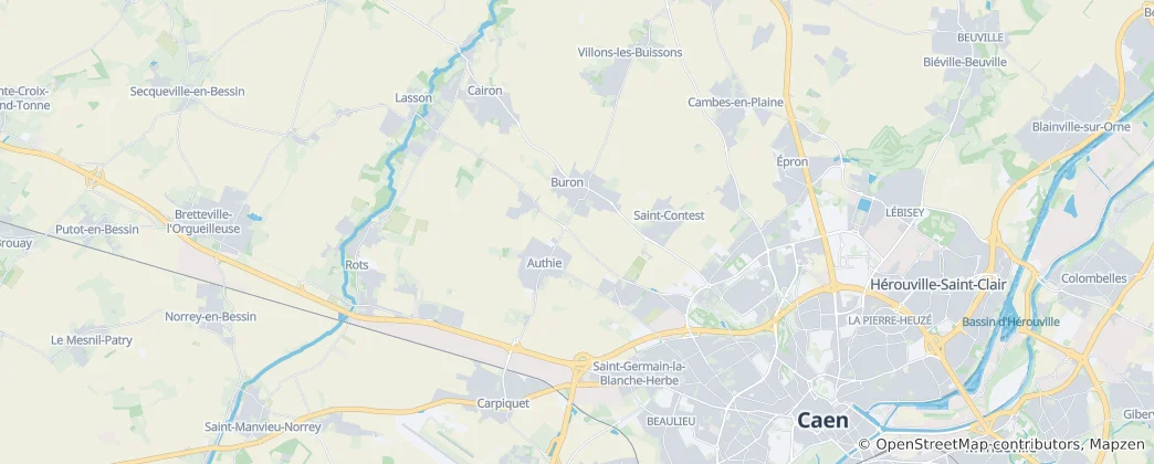 Mapa Caen-2