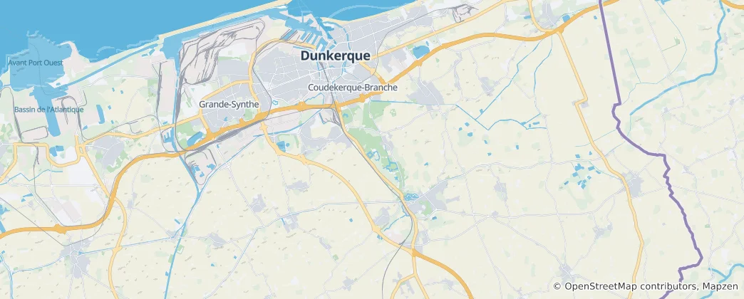 Mapa Coudekerque-Branche