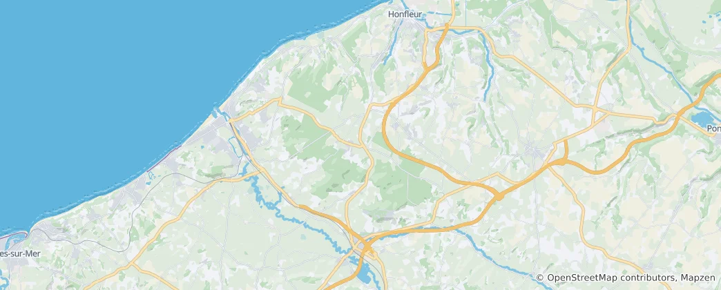 Karte von Honfleur-Deauville