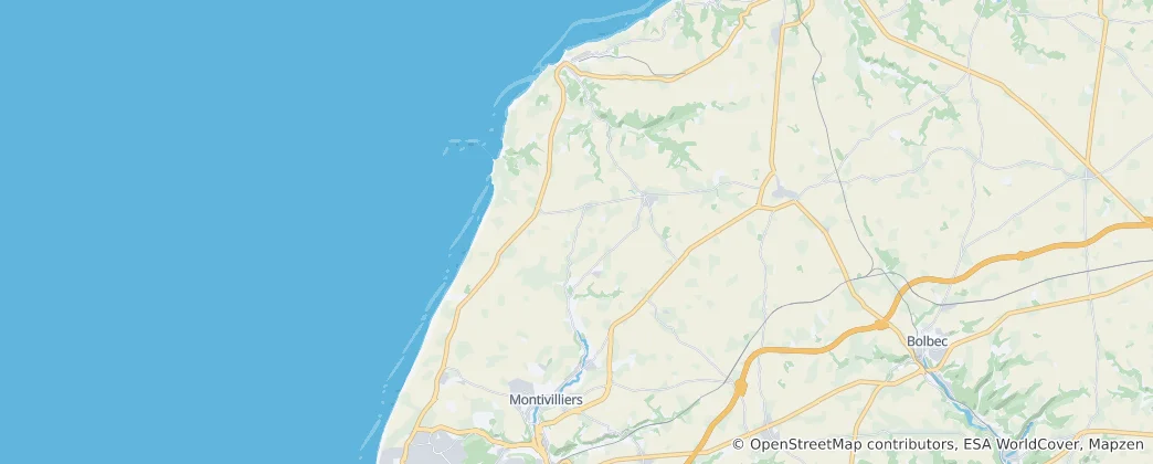 Mapa Octeville-sur-Mer