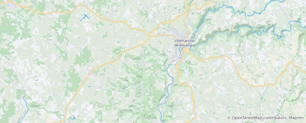 Mapa Villefranche-de-Rouergue