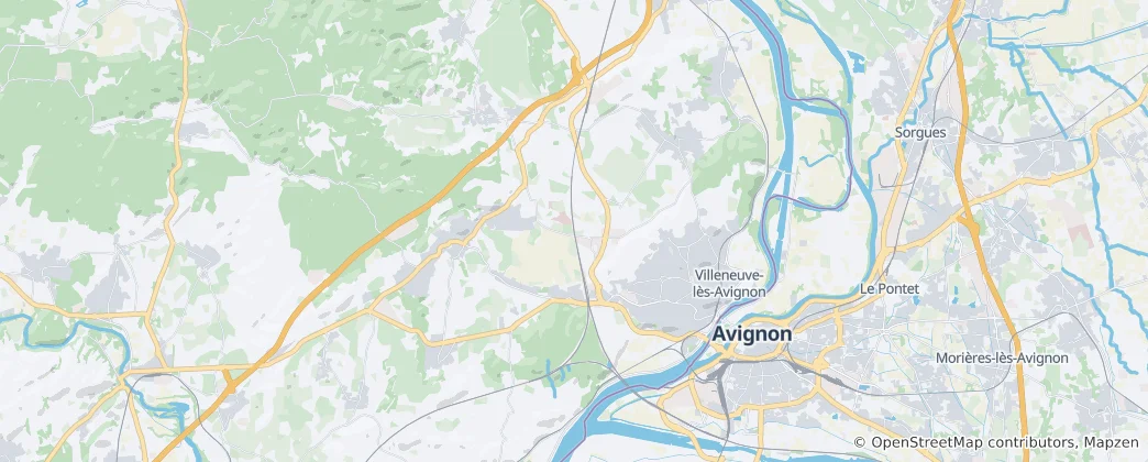Mappa di Villeneuve-lès-Avignon