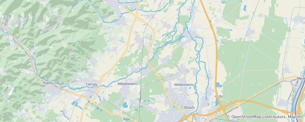 Mapa Wittenheim