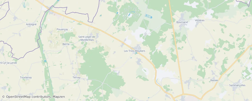 Les Trois-Moutiers — mapa