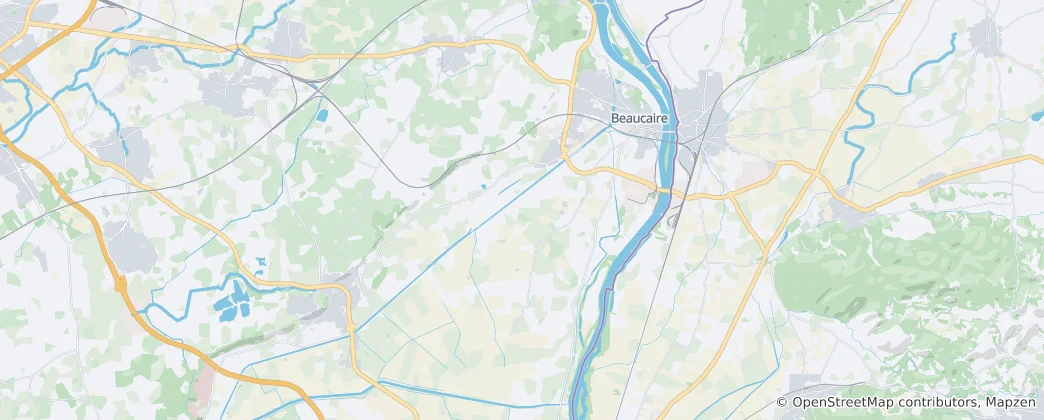 Mapa Beaucaire