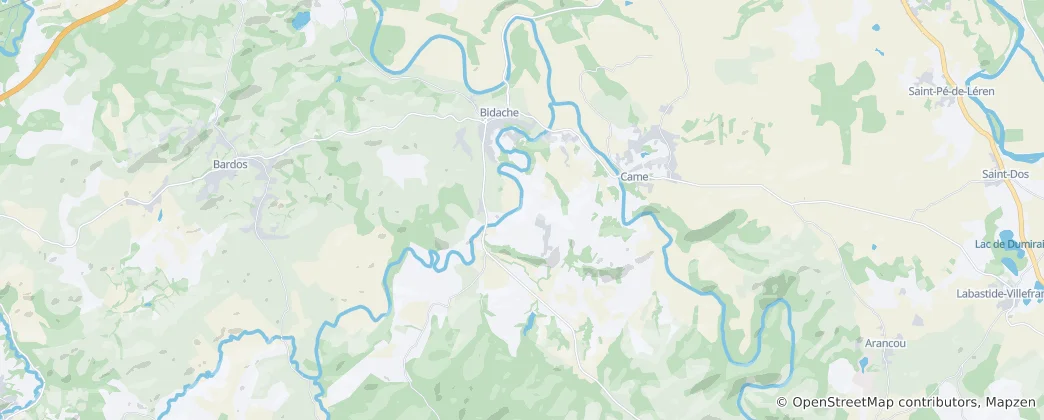 Mappa di Bidache