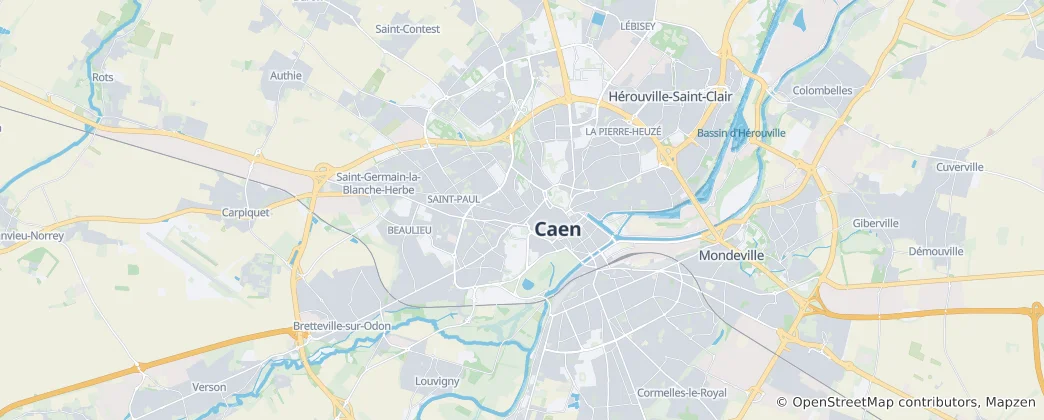 Mapa Caen
