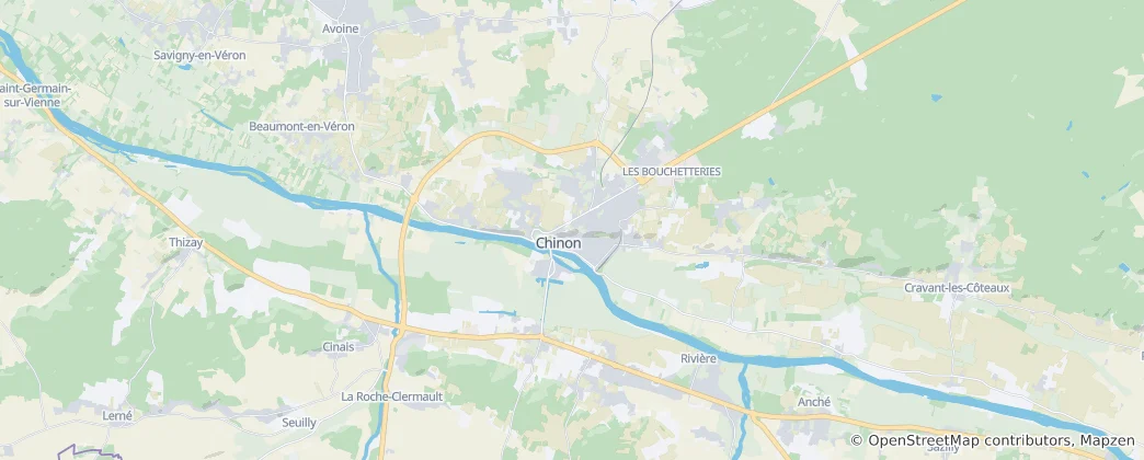 Mapa Chinon