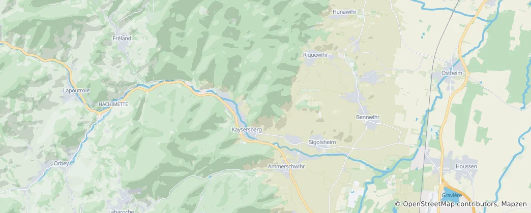 Mapa Kaysersberg Vignoble