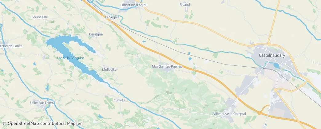 Mas-Saintes-Puelles — mapa