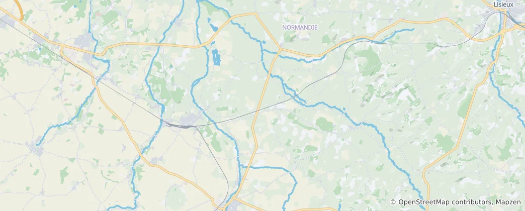 Mapa de Mézidon Vallée d'Auge