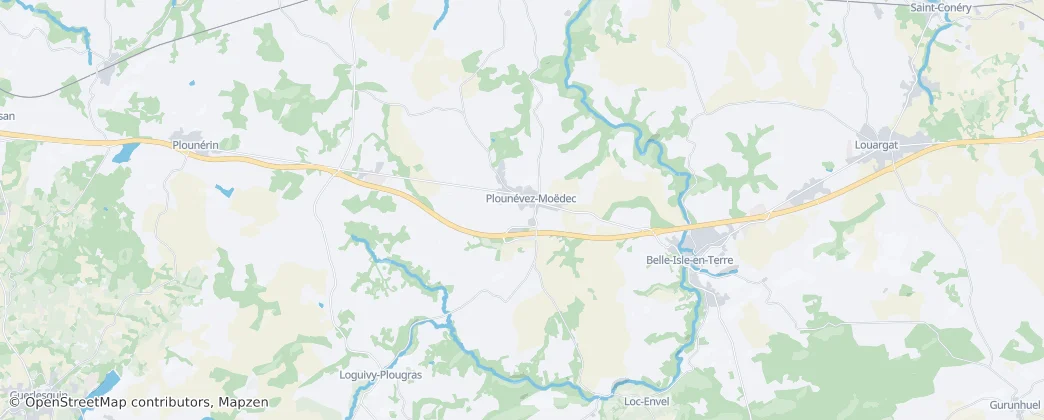 Plounévez-Moëdec — mapa