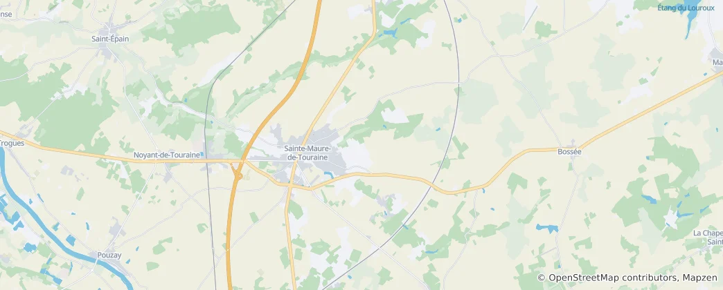 Map of Sainte-Maure-de-Touraine