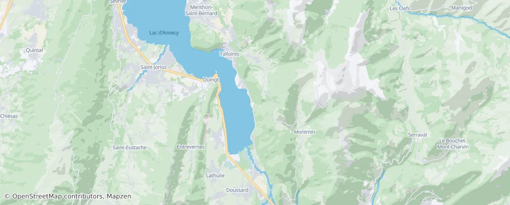 Map of Talloires-Montmin