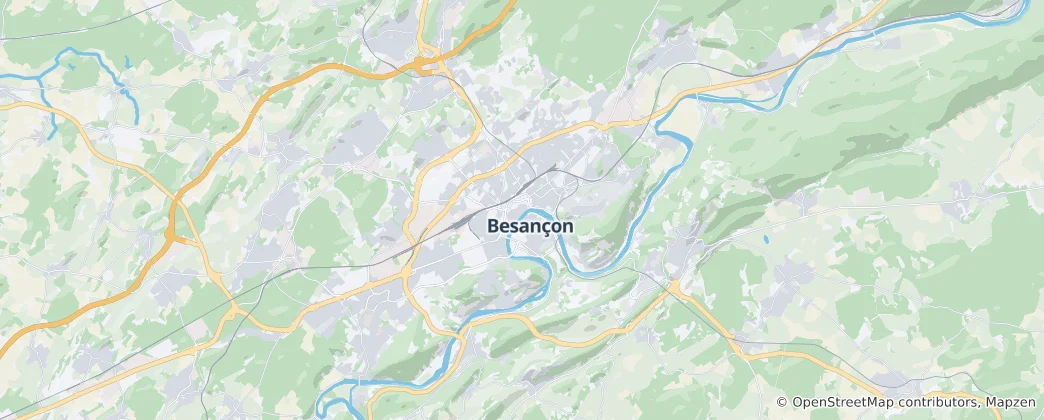 Kaart van Besançon