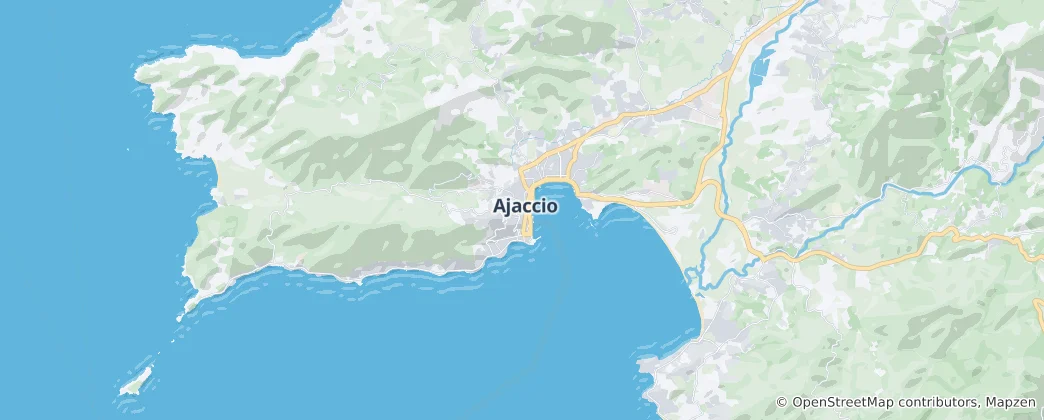 Karte von Ajaccio