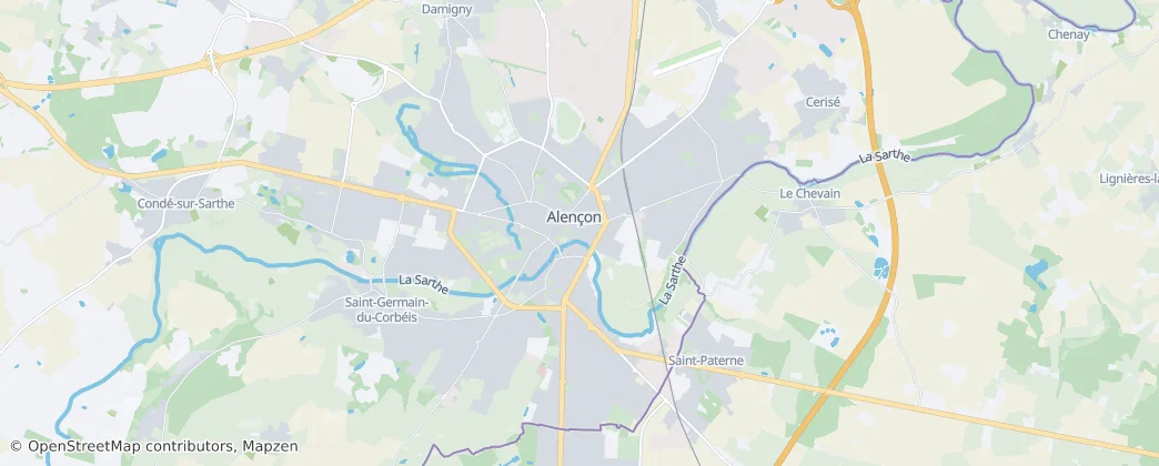 Alençon — Karte