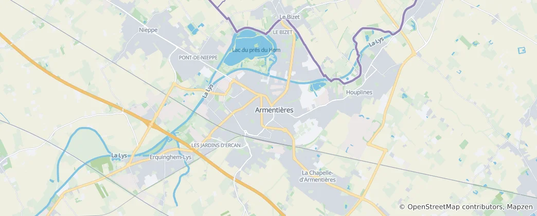 Map of Armentières