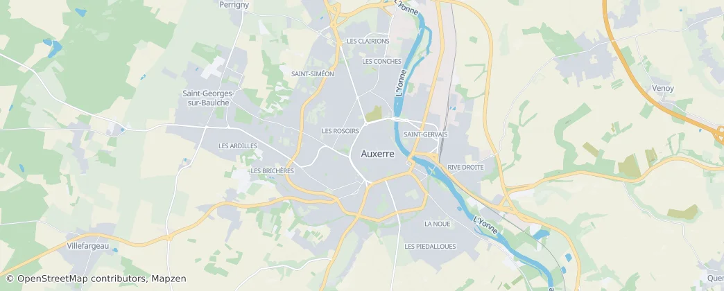 Auxerre — Kaart