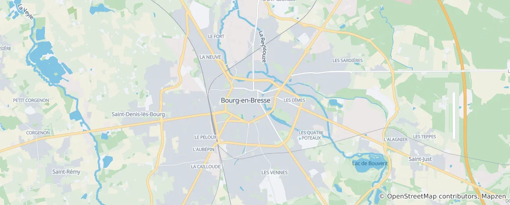 Mapa Bourg-en-Bresse