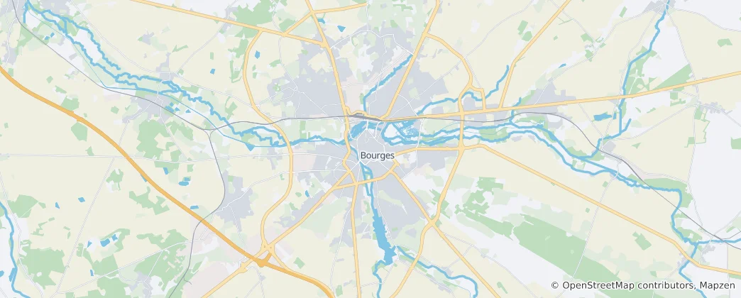 Mapa Bourges