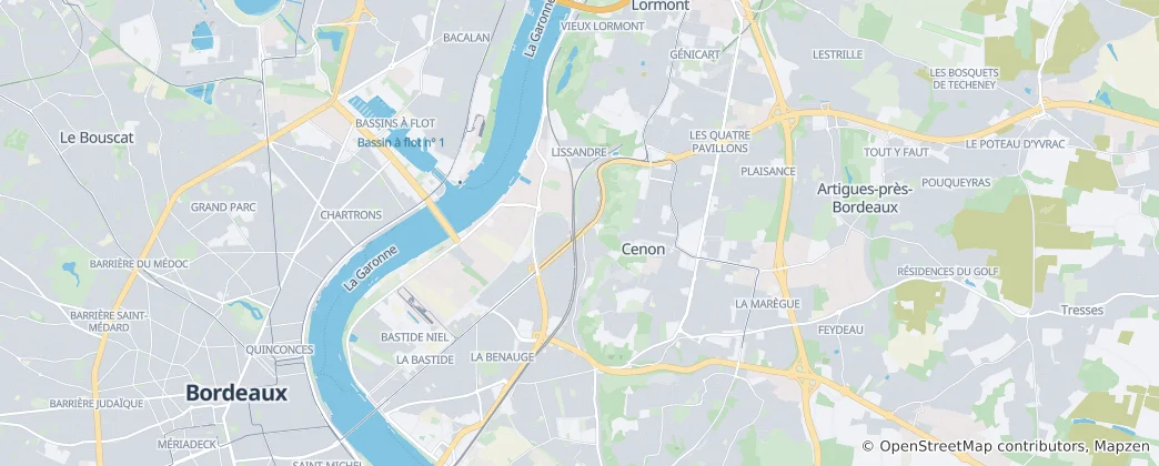 Karte von Cenon