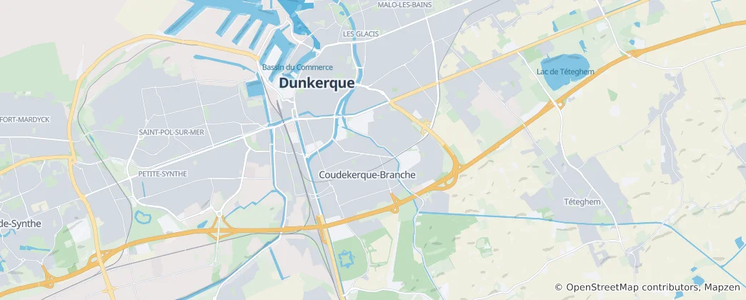 Map of Coudekerque-Branche
