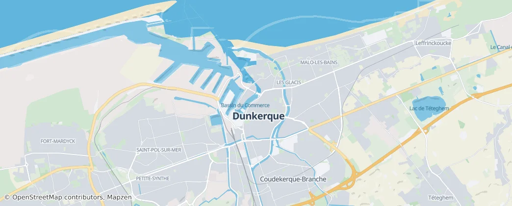 Map of Dunkirk
