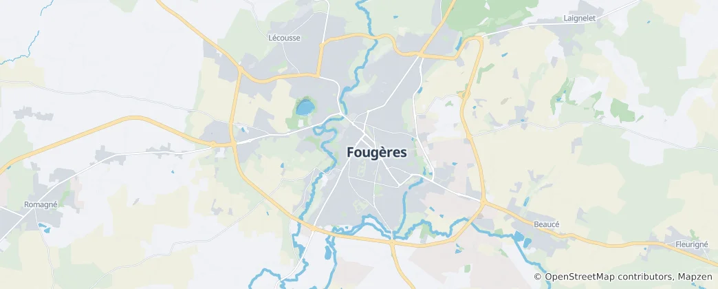 Mapa Fougères