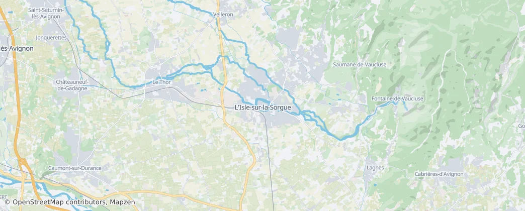 Karte von L'Isle-sur-la-Sorgue