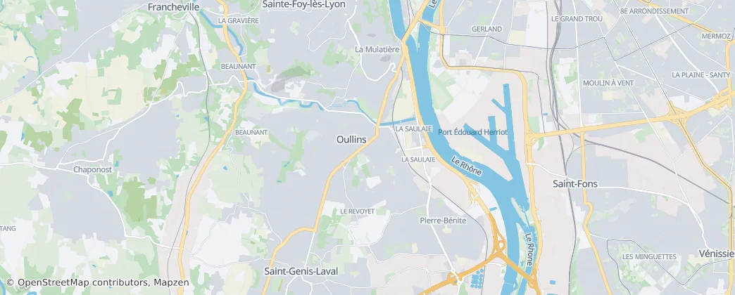 Oullins — mapa