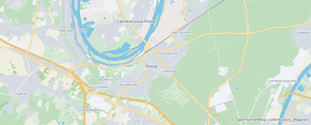 Map of Poissy