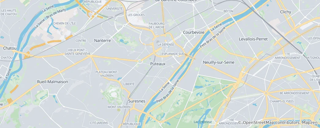 Map of Puteaux