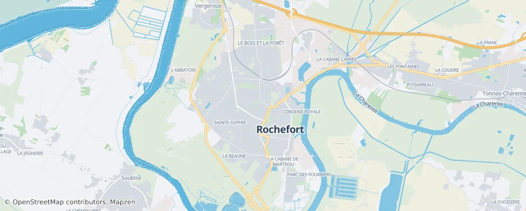 Rochefort — Mapa