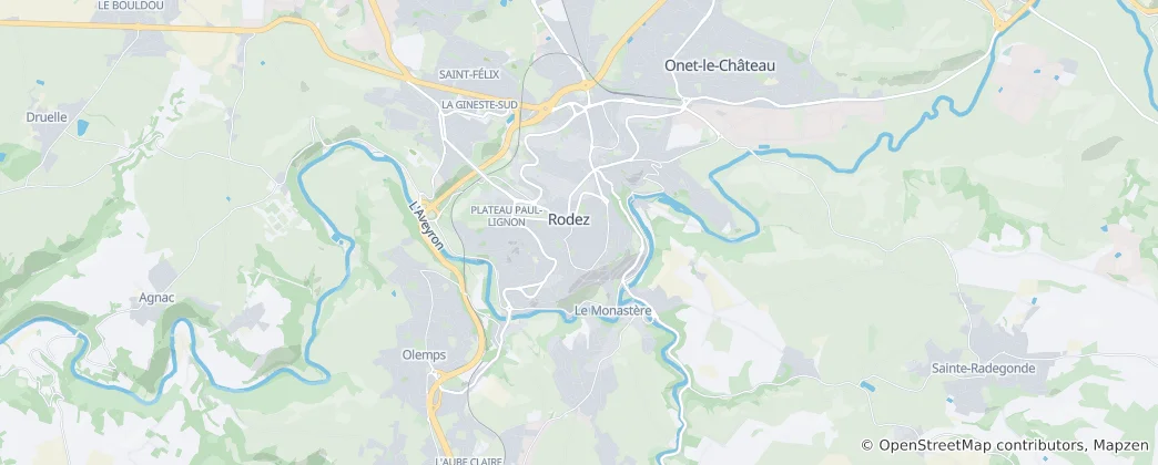 Mappa di Rodez
