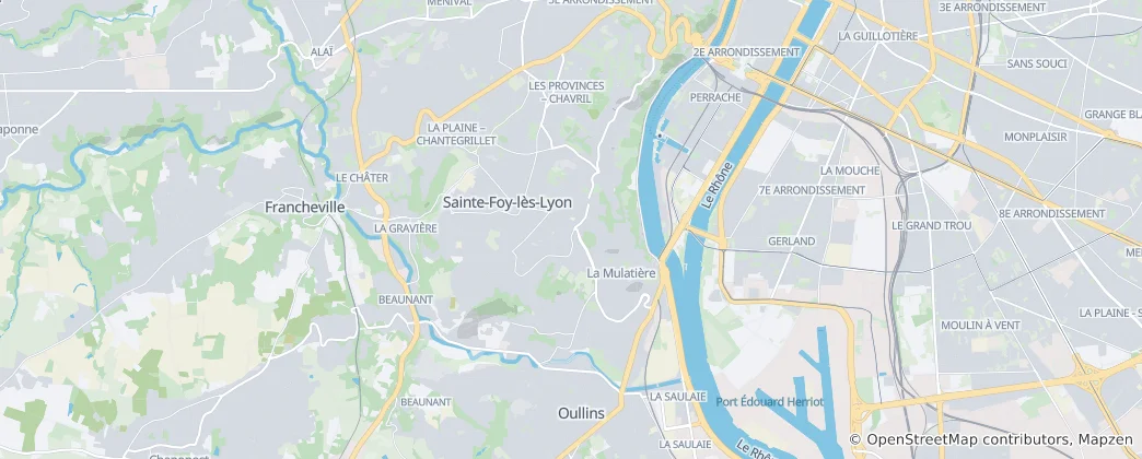 Karte von Sainte-Foy-lès-Lyon