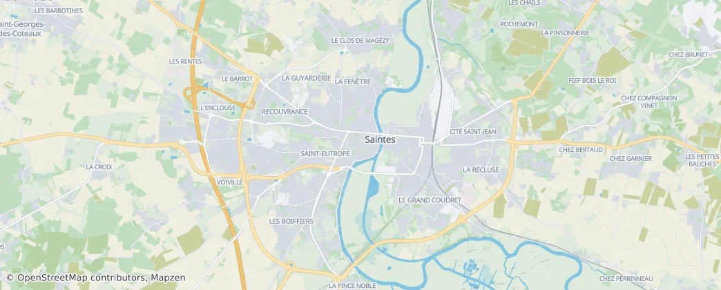 Saintes — mapa
