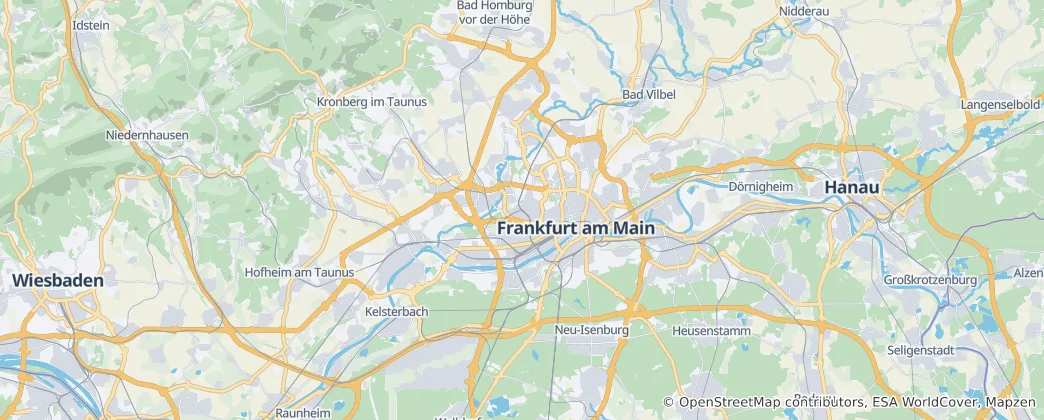 Karte von Frankfurt am Main
