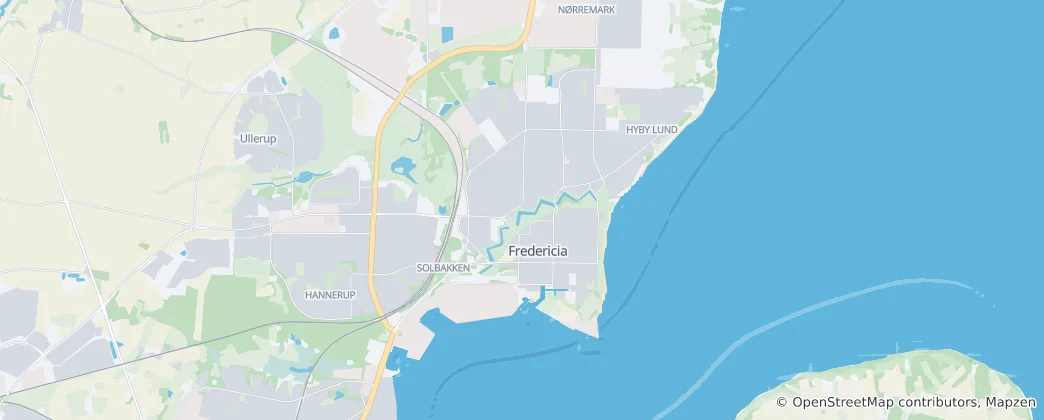 Mapa Fredericia