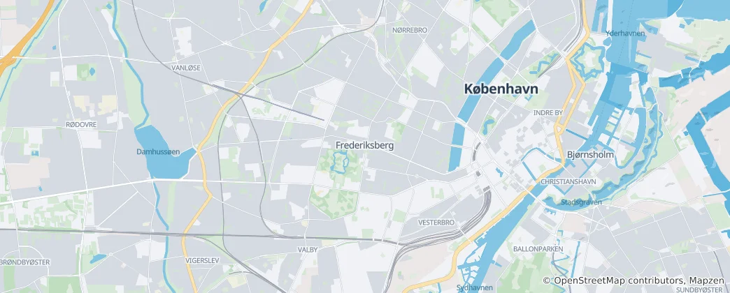 Map of Frederiksberg