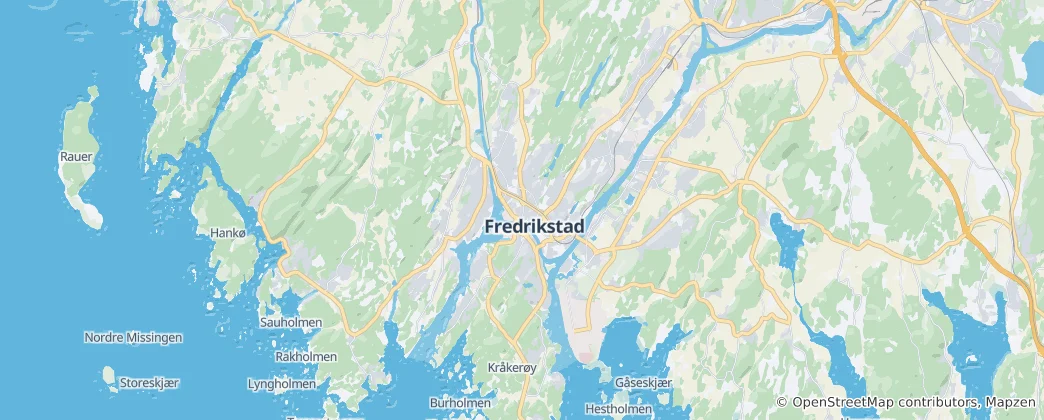 Map of Fredrikstad