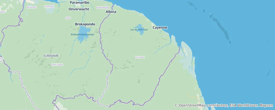 Map of French Guiana