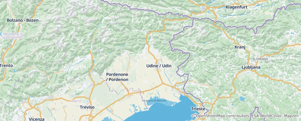 Mapa De Friul-Venecia Julia